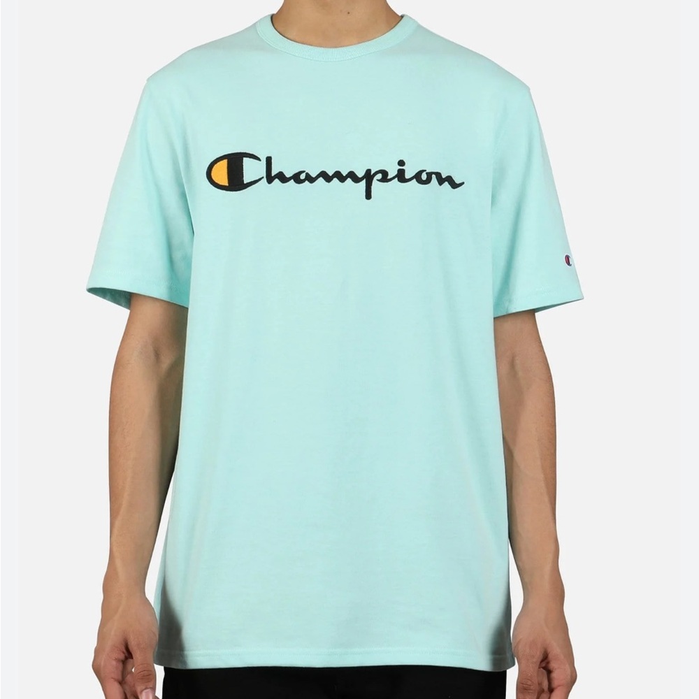 Champion Life Script Logo Tee